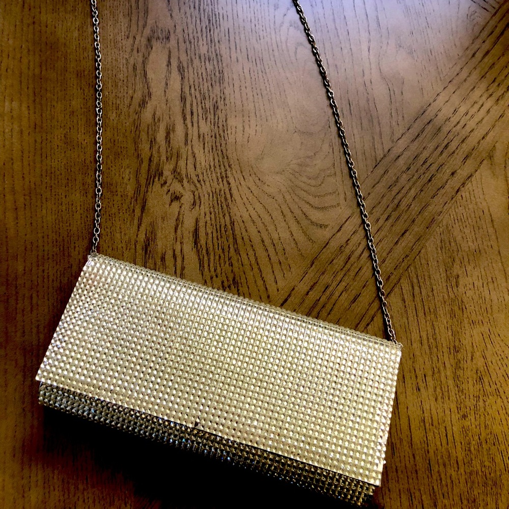 Aldo silver clutch